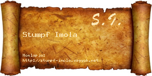 Stumpf Imola névjegykártya